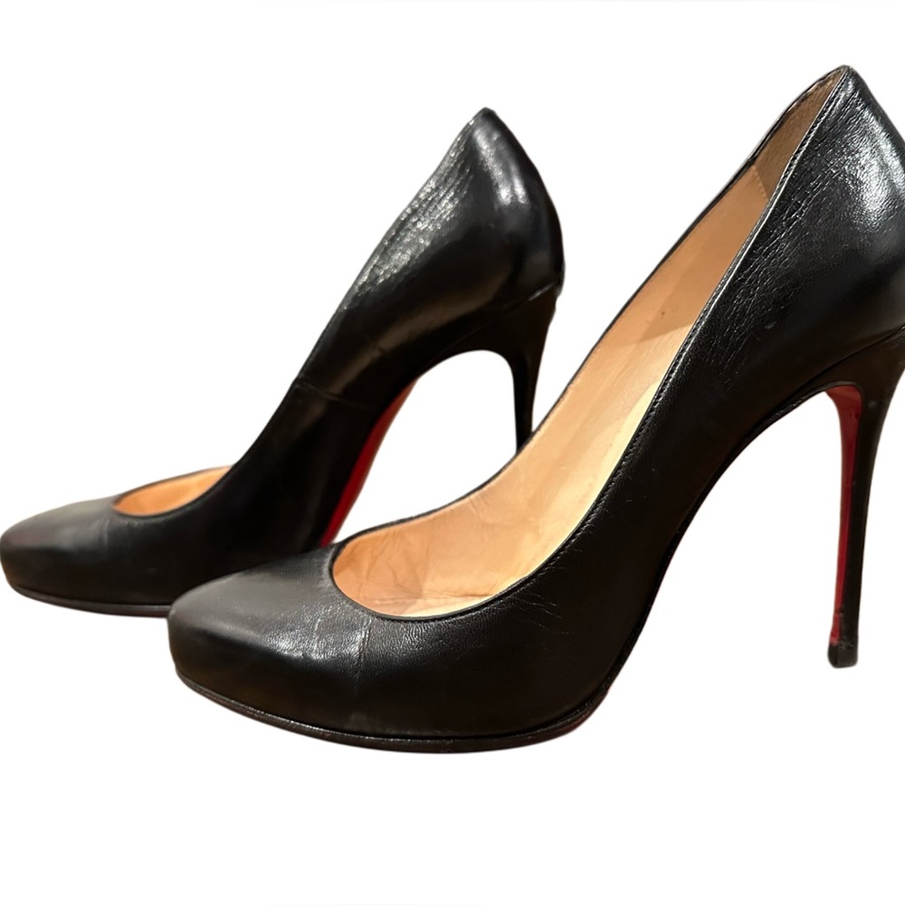 Christian Louboutin Black Kidskin Pump 100mm EU 37.5